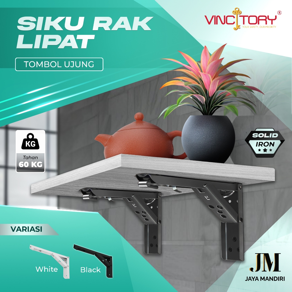Jual Vincitory Bracket Siku Rak Lipat Meja Ambalan Melayang Model ...