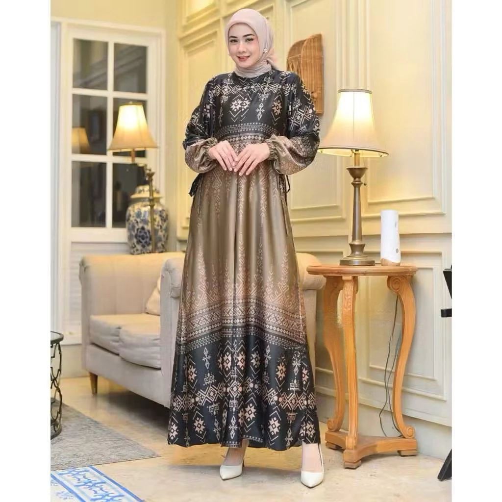 Detail motif gamis couple silk premium