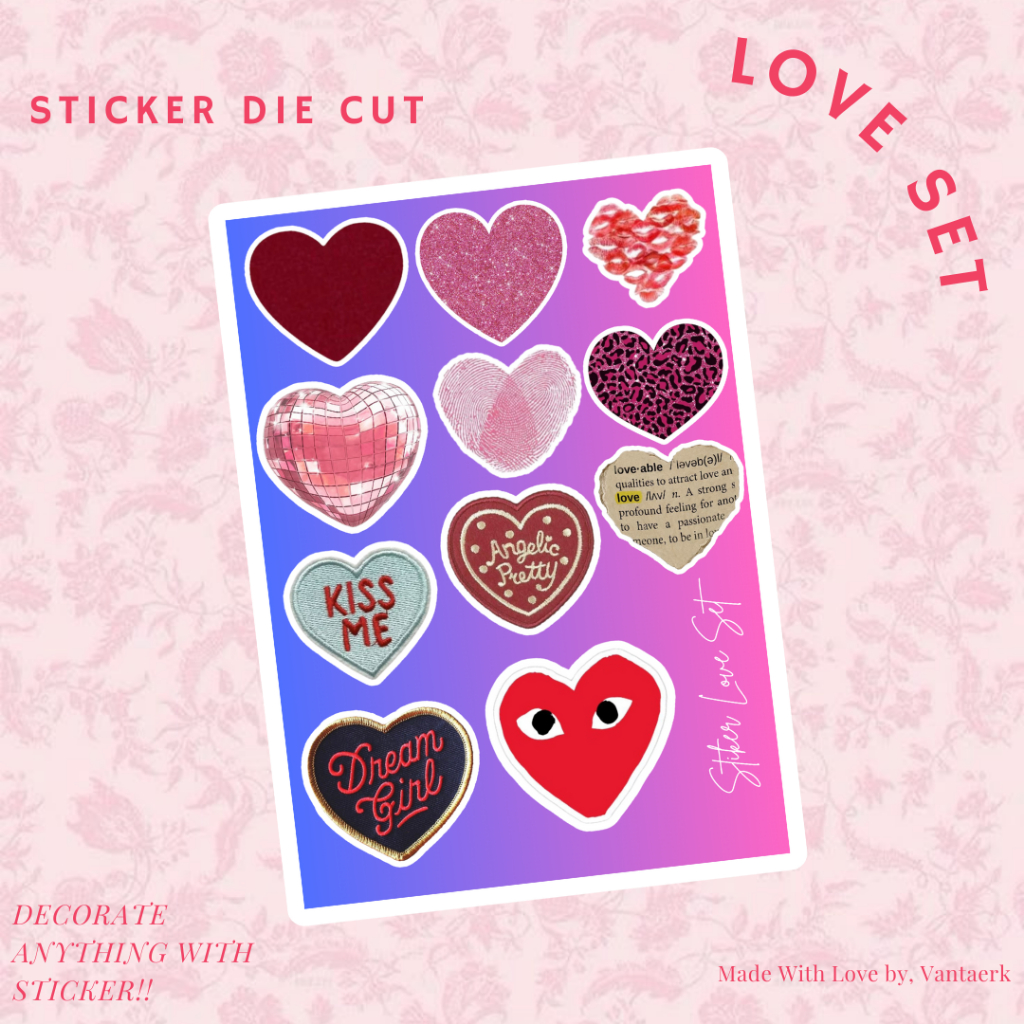 Jual Stiker Love Hati Aesthetic Deco Jurnal Scrapbook | Shopee Indonesia
