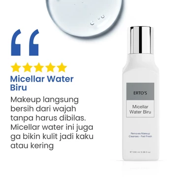 Erto'S Micellar Water Biru Micellar Water Cleansing Hydrating Makeup Remover