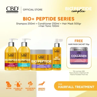 CBD BIO+PEPTIDE COMPLEX Shampoo / Conditioner / Hair Mask / Hair Tonic for Hair Fall Treatment | Rambut Rontok | Hair Loss | Haircare