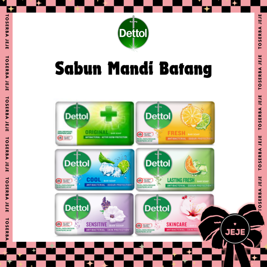DETTOL Bar Soap 60gr / 100gr | Sabun mandi batang