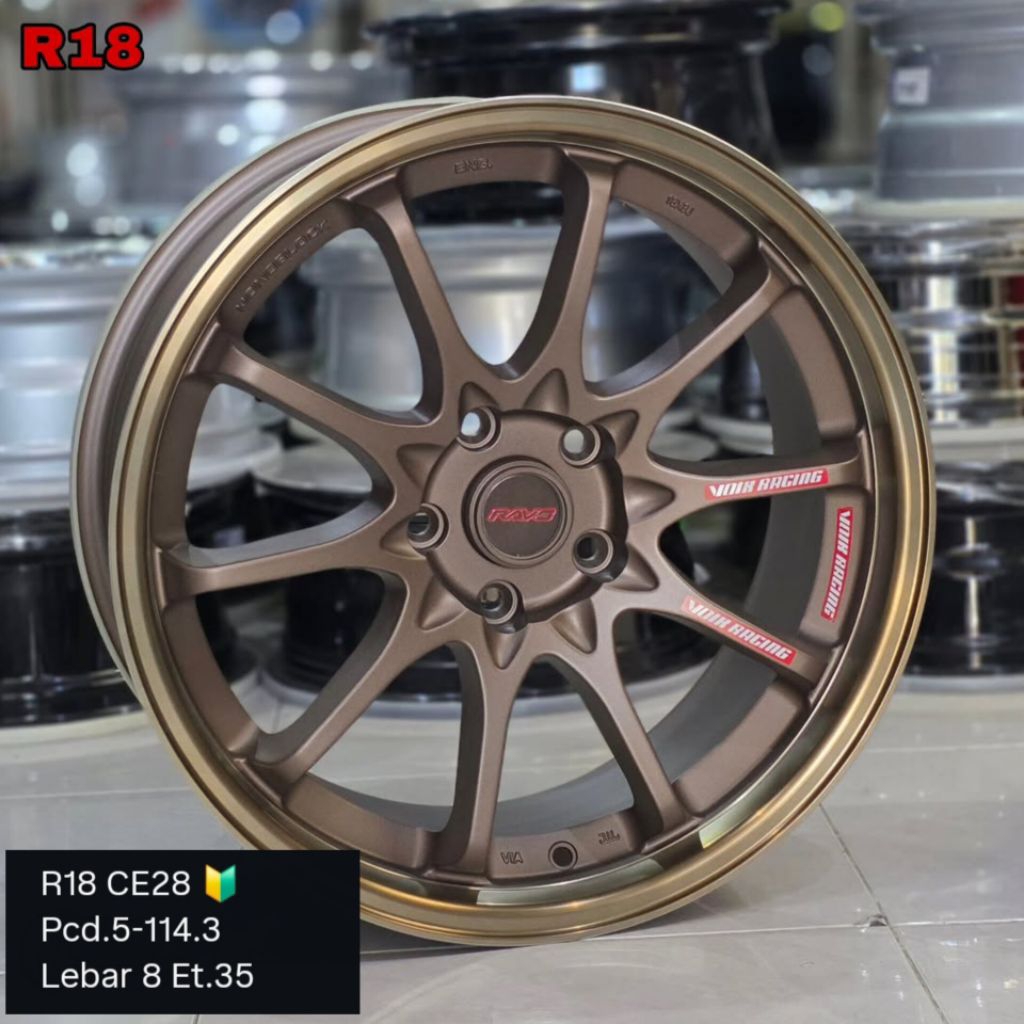 Jual velg racing ce28 ring 18 lebar 8 et 35 untuk mobil terios hrv brv ...