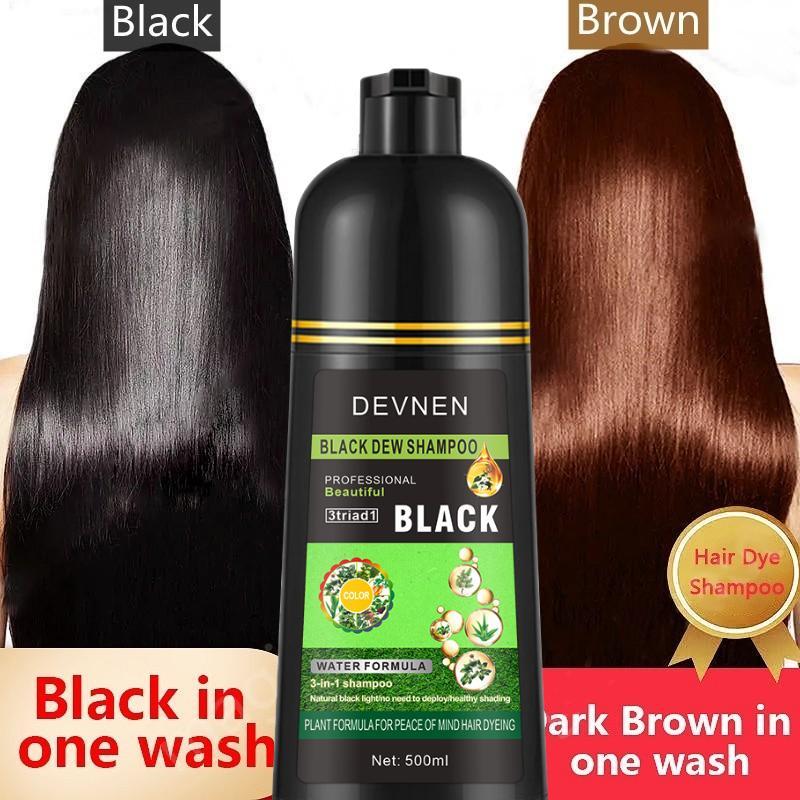 Jual Shampo Penghitam Rambut Uban Black and Brown Hair Dye Shampoo Cat ...