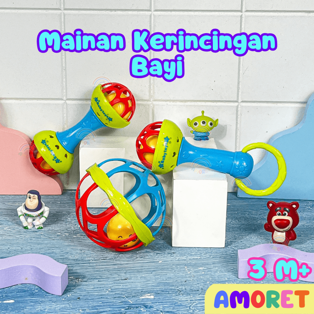 Jual Mainan Kerincingan Bayi Baby Rattle Teether Toys Food-Grade BPA ...