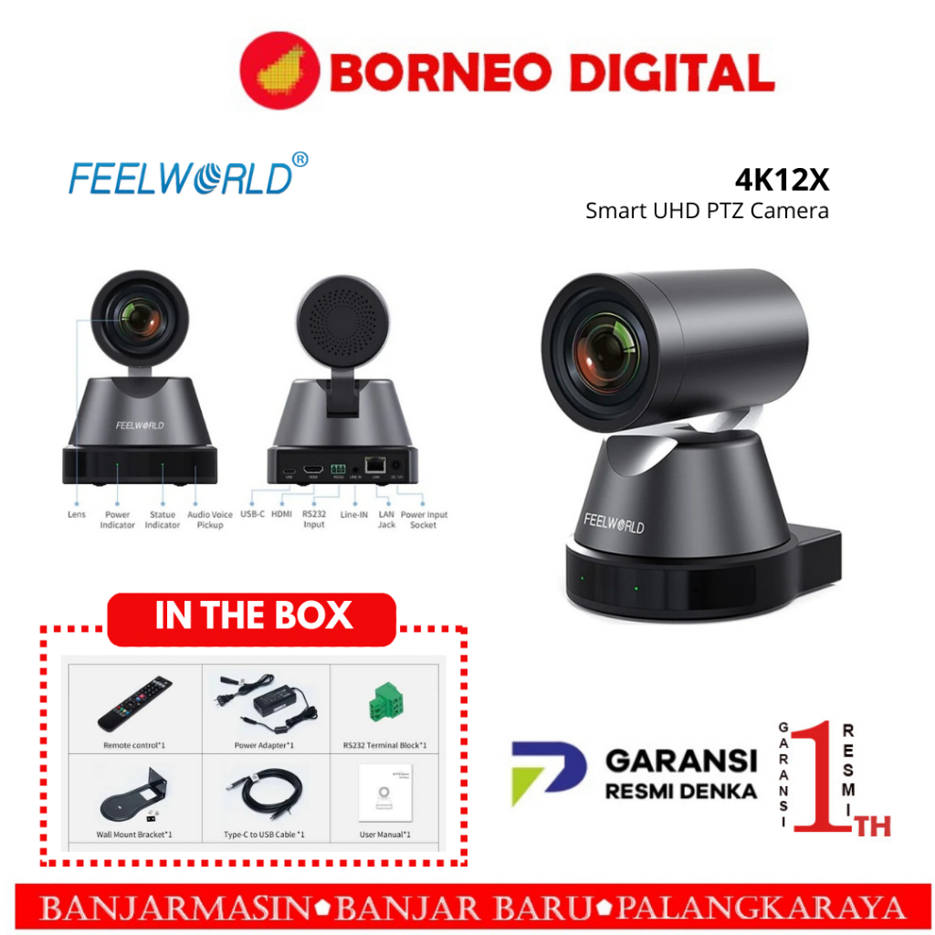 Jual Feelworld 4K12X 4K UHD PTZ Webcam USB HDMI Streaming Camera ...