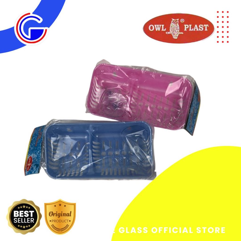 Tempat Sabun Peralatan Mandi Plastik Owl Plast / Stella Bath Holder + Perekat Dinding