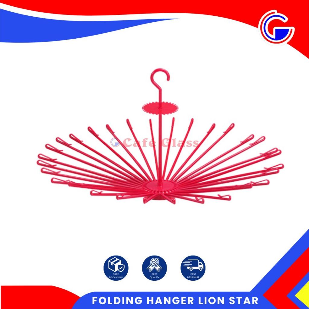Jemuran Baju Bayi Lion Star Isi 16 Sampai 36 Stick I Folding Hanger Murah I Jemuran Baju Lipat