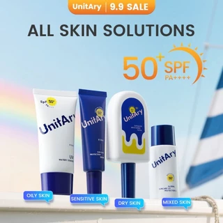UNITARY Sunscreen All Skin Solutions SPF50 PA++++ Physical | Untuk Kulit Kombinasi,Berminyak,Kering,Sensitif | Wajah Hypoallergenic,Kontrol Minyak,Waterproof【Hassle-free Formula Refreshing & Breathable】[IN VIVO & NON COMEDOGENIC TESTED]BPOM