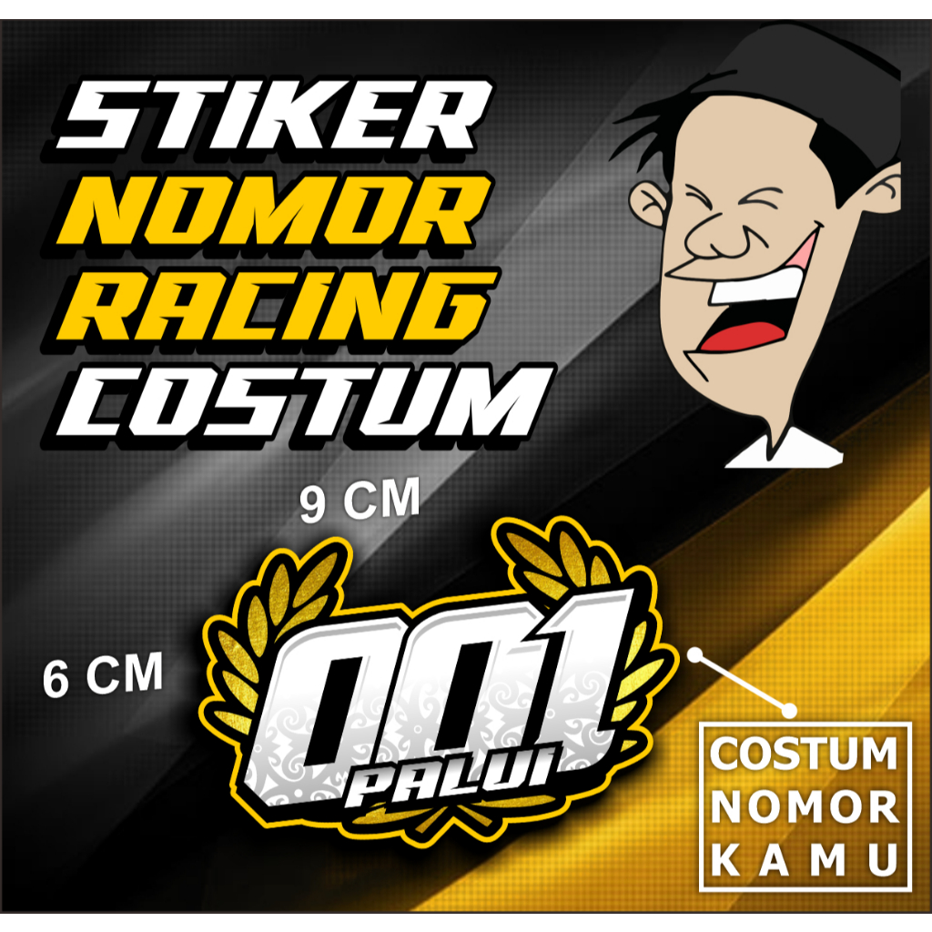 Jual stiker custom nomor racing nama dan nomor sendiri cetak UV Graftac ...