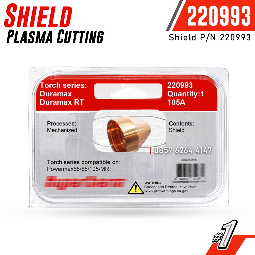 Jual 220993 Shield Drag Cut Plasma Cutting Hypertherm Powermax 45XP 65 ...