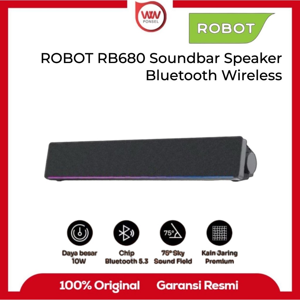 Jual Robot RB680 Soundbar Speaker Bluetooth Wireless 5.3 Sky Sound ...