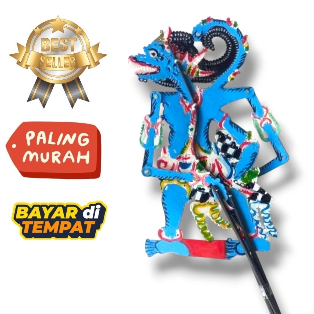 Jual Paket 1 pcs 45 cm Wayang Anggada Anggodo Bahan Kulit Sapi Tebal ...