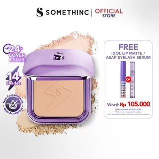 SOMETHINC Copy Paste COVERBLUR Powder Foundation - Seamless Powder Foundation Dengan Formula Zero-Cakey, Zero-Cracky, Dan Zero-Pores*| Coverage Medium to Full, Mampu Meratakan Warna Wajah, Memperkecil Tampilan Pori, Dan Menghaluskan Tekstur Wajah