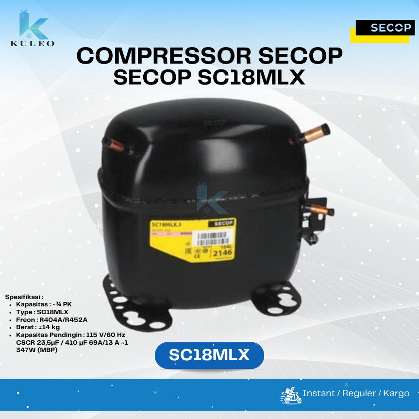 Jual Compressor SECOP SC 18MLX - Kompresor secop sc18mlx - Kompresor 3/ ...