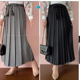 Terda Office Skirt Plisket Rok Formal Kantor Wanita Muat Sampai BB 95 Kg