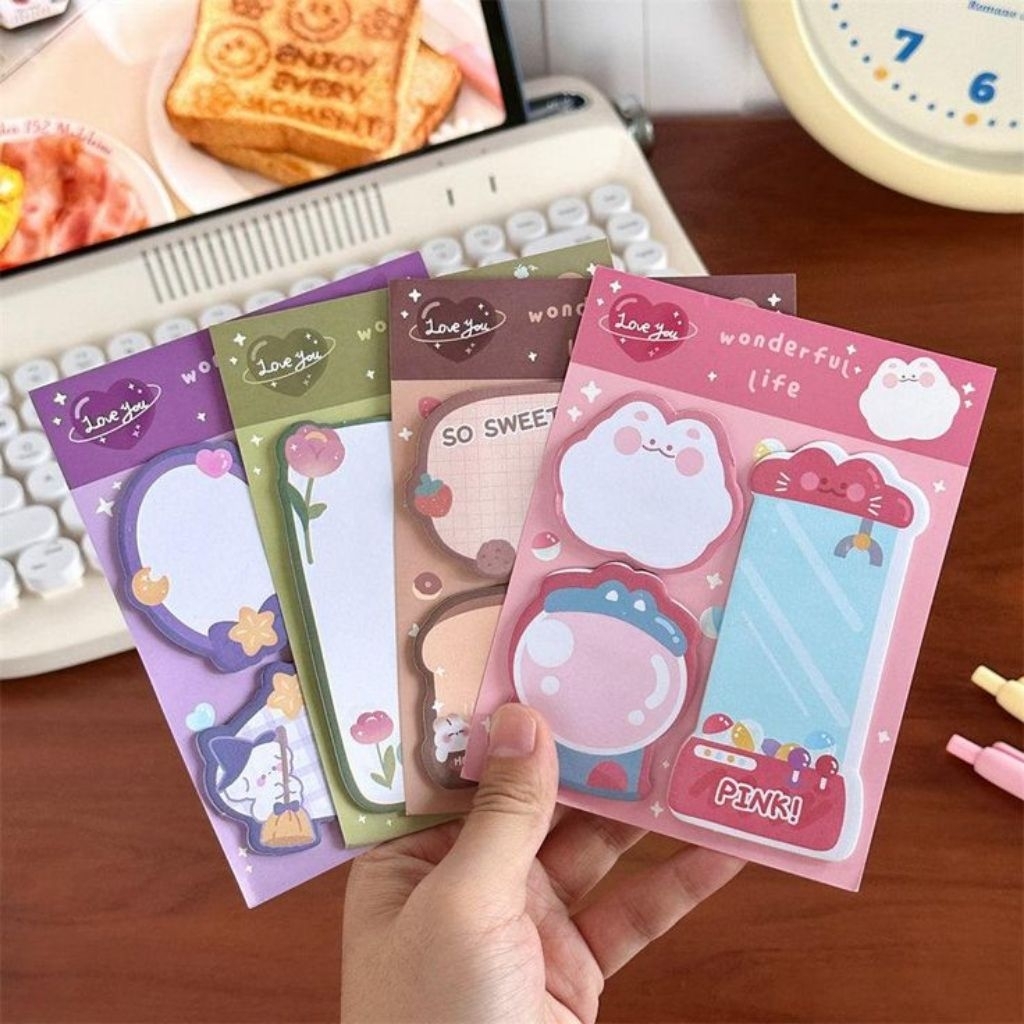 Jual Sticky Notes Kartun Lucu Kawaii Kertas 60 Lembar Memo Tempel ...