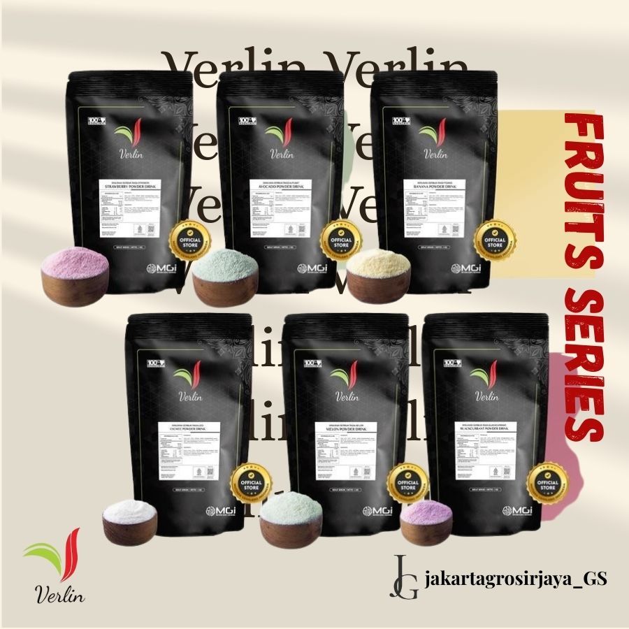 Jual Verlin Drink Powder 1kg FRUIT SERIES / Bubuk Minuman Kekinian ...