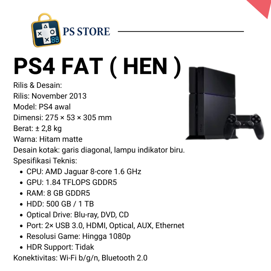 Jual PS4 - HEN. SLIM/FAT/PRO.HEN FW 12.02. BDJB 1TB/500GB | Shopee ...