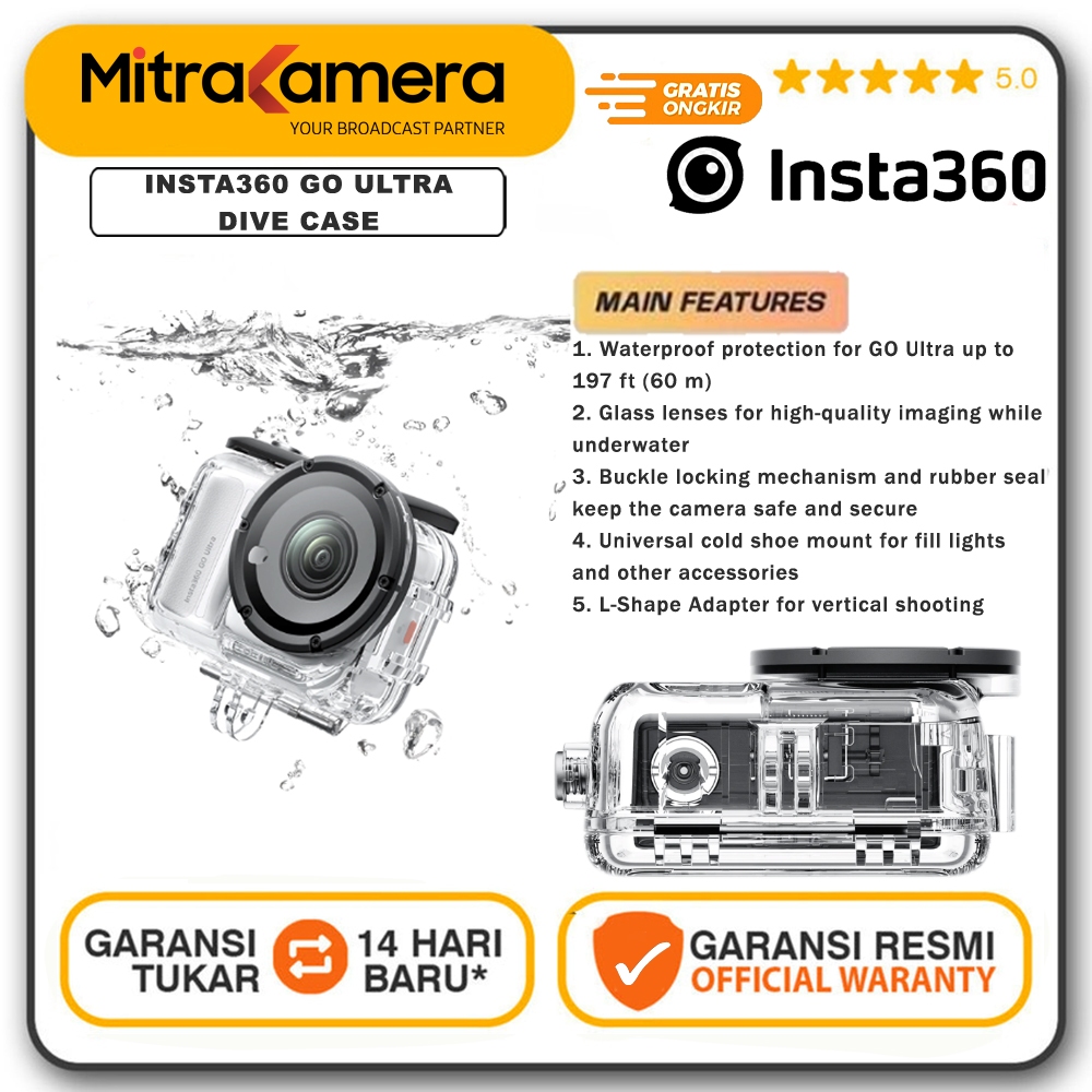 Jual Insta360 Go Ultra Dive Case / Insta360 Go Ultra Diving Casing ...