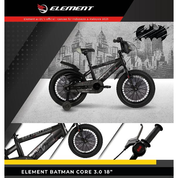 Jual SEPEDA ANAK ELEMENT KIDS BIKE BATMAN CORE 3.0 12 / 16 / 18 INCH ...