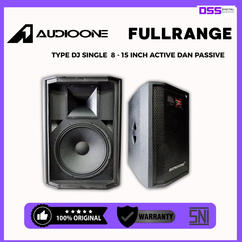 Jual AUDIO ONE DJ Series Single 8-15 inch Speaker Fullrange ukuran 8 ...