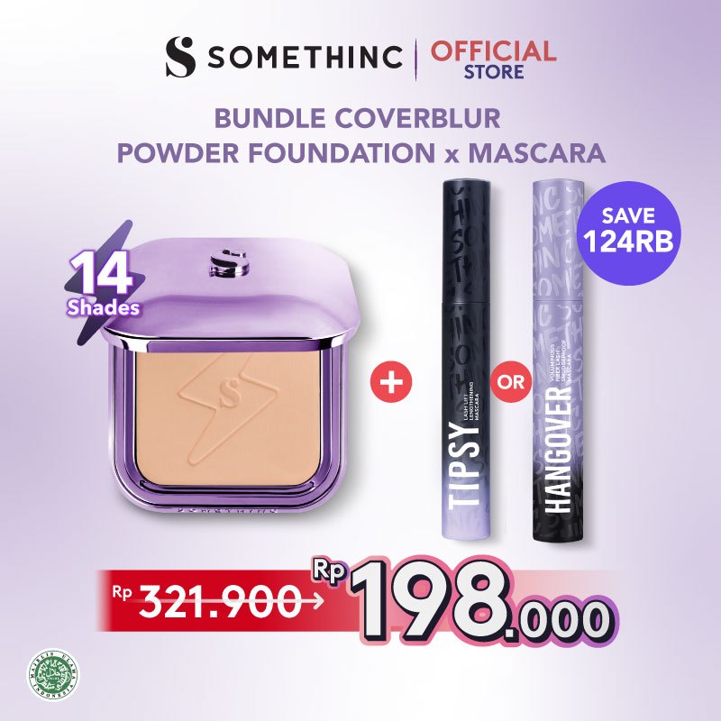 Jual SOMETHINC MAKEUP [2 PCS] Copy Paste COVERBLUR ™ Powder Foundation ...