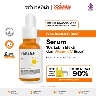 [NEW] Whitelab Glow Booster C-Dose+ Serum - Serum Vitamin C NIO-VCS2 Antioksidan Tinggi Untuk Kulit Cerah Dan Glowing, Dengan Ferulic Acid & Hyaluronic [BPOM]