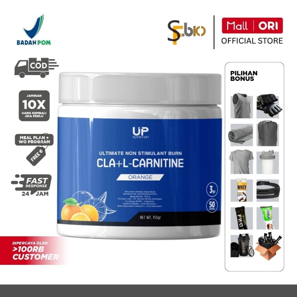 Jual Up Nutrition CLA + L-Carnitine 150 Gram 50 Servings | Shopee Indonesia