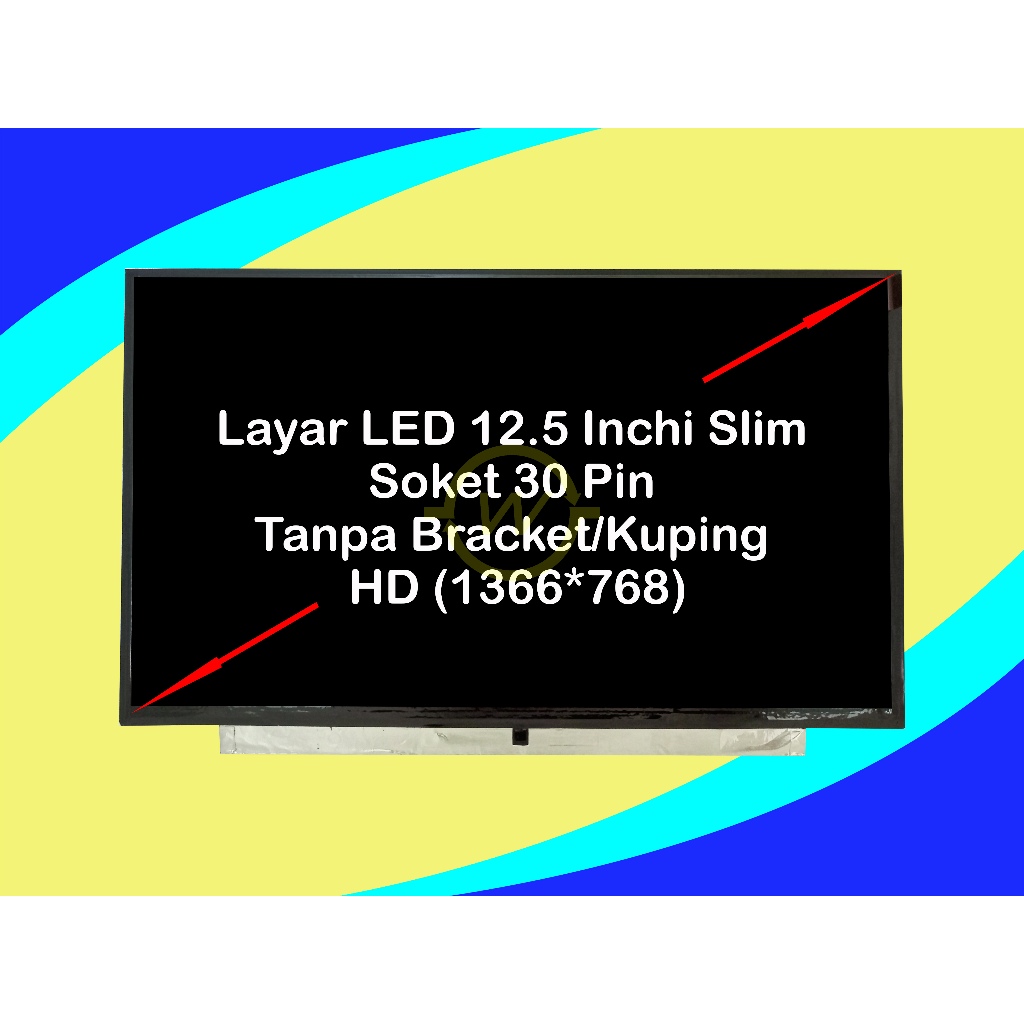 Jual Layar LCD LED Laptop 12.5 Inch Slim 30 Pin Tanpa Bracket HD For ...