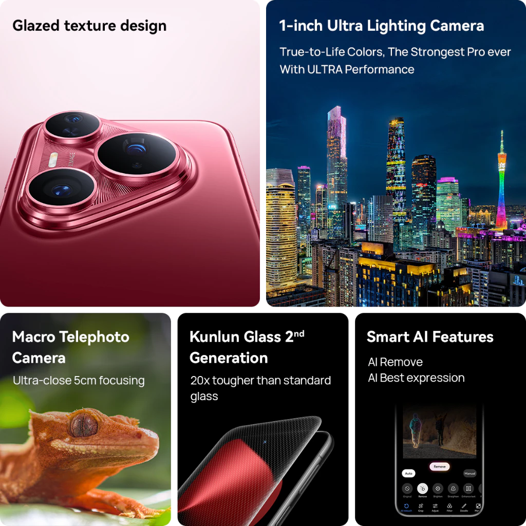 [BARU] HUAWEI Pura 80 Pro Smartphone | 1-inch Sensor | Macro Telephoto | Kunlun Glass | 100W | Smart AI