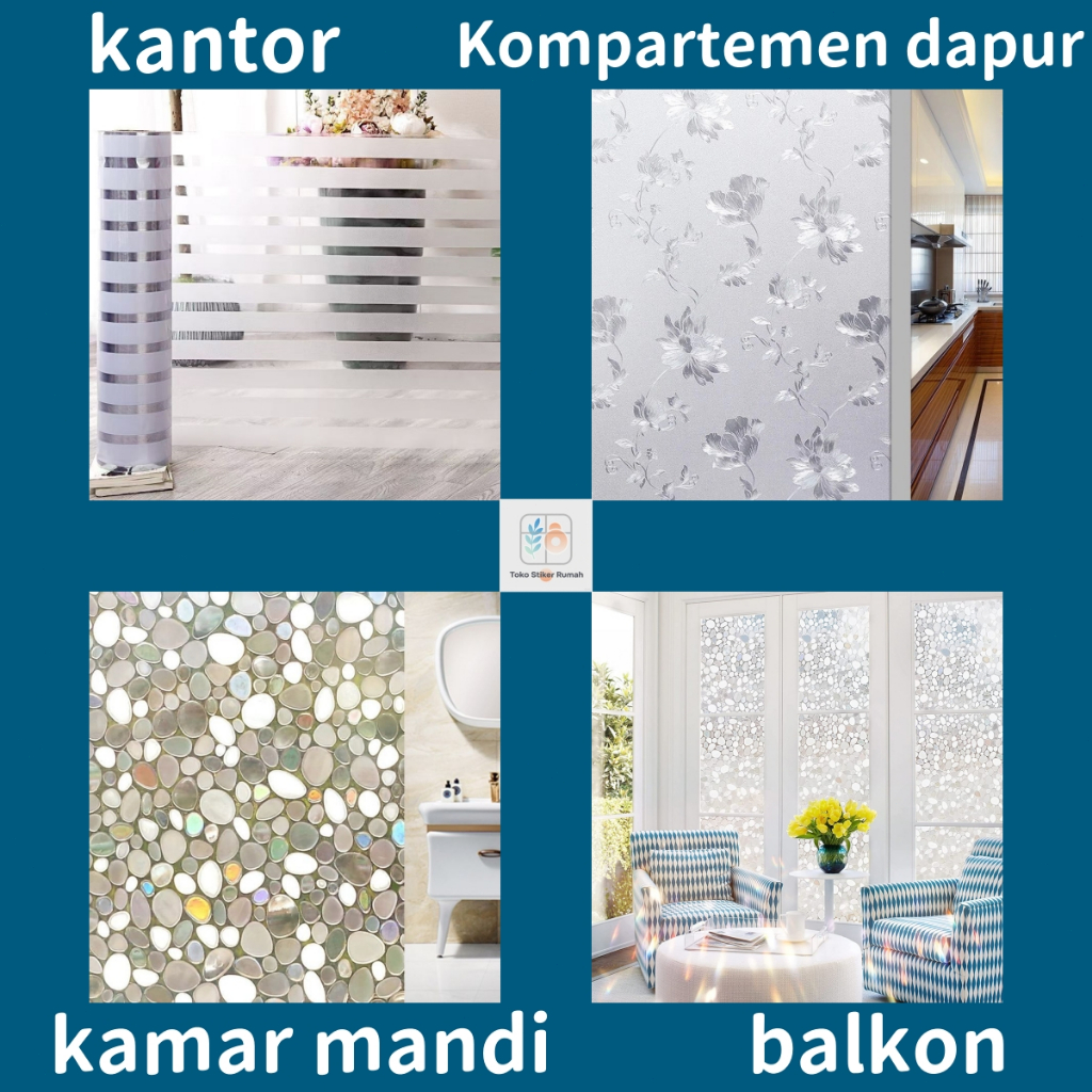 Jual sticker kaca jendela 60cm*2m/3m,sticker kaca jendela rumah 3d ...