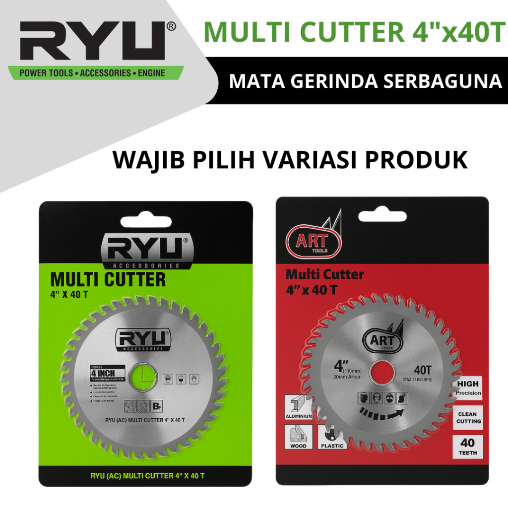 Jual RYU Multi Cutter 4 Inch x 40T Mata Gergaji Potong Kayu Alumunium ...