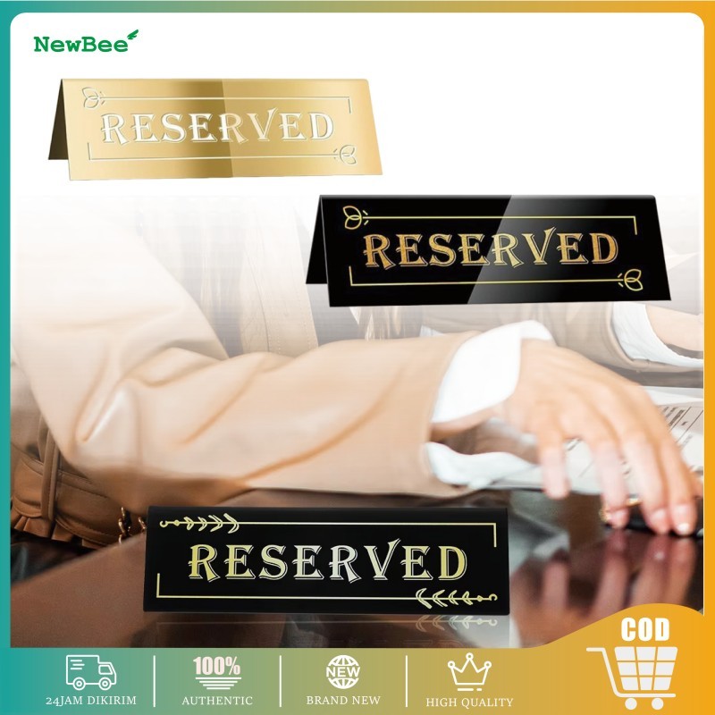 Jual Papan Meja Reserved Akrilik Stand Sign Table Hitam ACRYLIC ...