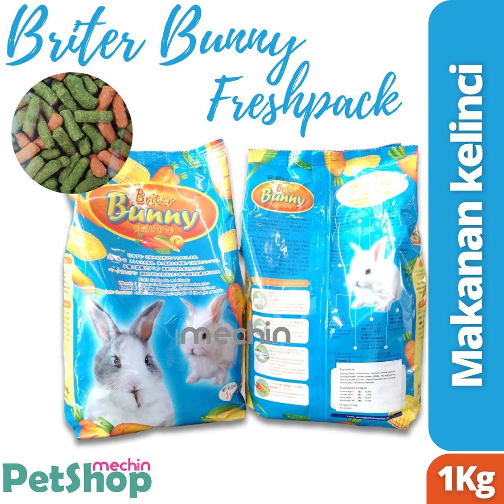 Jual Briter bunny freshpack 1kg makanan kelinci / pelet kelinci ...