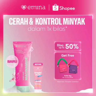 [SPECIAL 9.9] NEW! Emina Niacinamide Oxy Ceramide Brightening Face Wash 50ml 100ml - Sabun Muka Cerah, Glowing, Perbaiki Skin Barrier, Mengontrol Minyak Sebum, Lembab Tanpa Ketarik, Anti Kusam, Cocok untuk semua jenis kulit - Bright Stuff