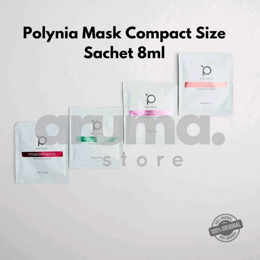 Jual Polynia Mask Compact Size Sachet 8ml Pomegranate Orange Prickly ...