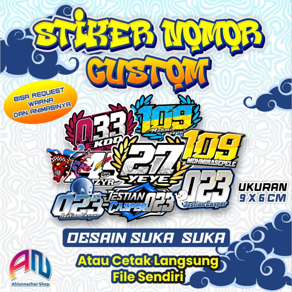 Jual Stiker Nomor Racing Custom | Shopee Indonesia