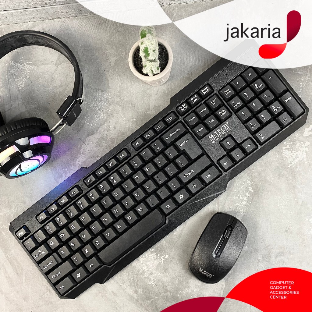 Jual Keyboard Mouse Wireless Murah M-Tech Wireless Keyboard Mouse STK ...