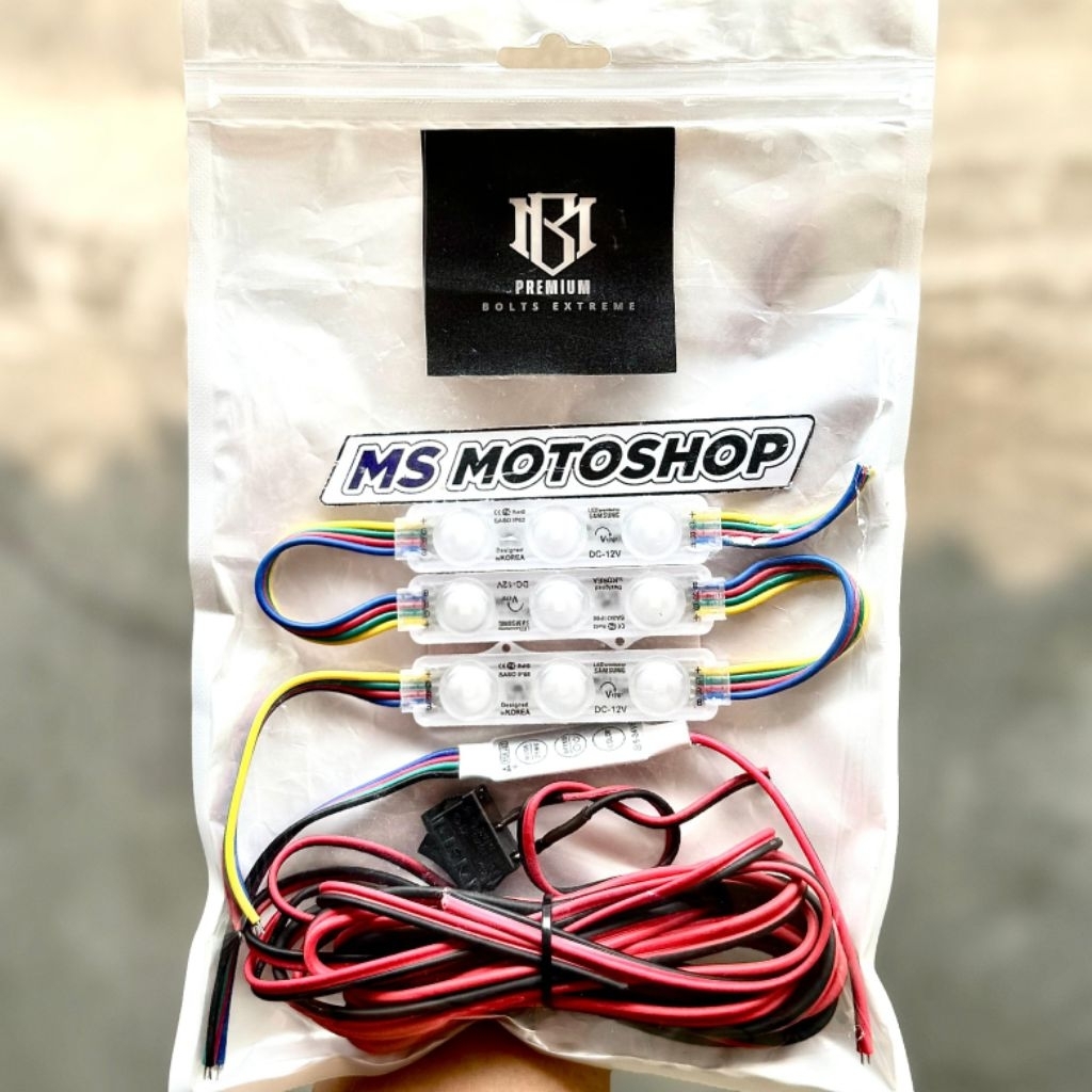 Jual PAKET LAMPU KOLONG MOTOR RGB + MODUL KEDIP RGB 8 WARNA 12 VOLT ...