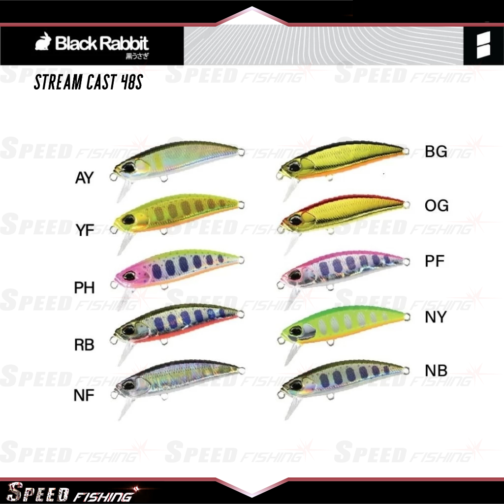 Jual Lure Black Rabbit Stream Cast 48S Sinking Minnow | Shopee Indonesia