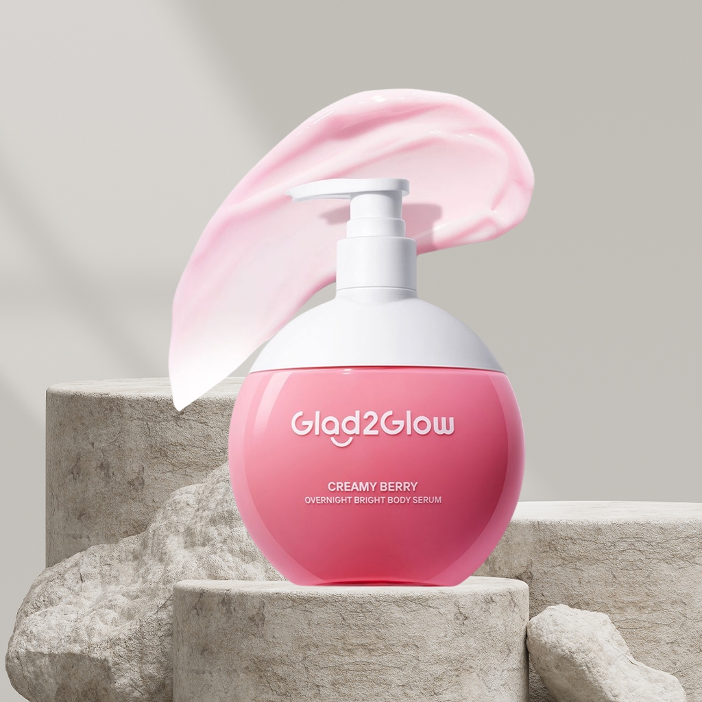 Jual GLAD2GLOW Body Serum Cream Berry 300l (449075) | Shopee Indonesia
