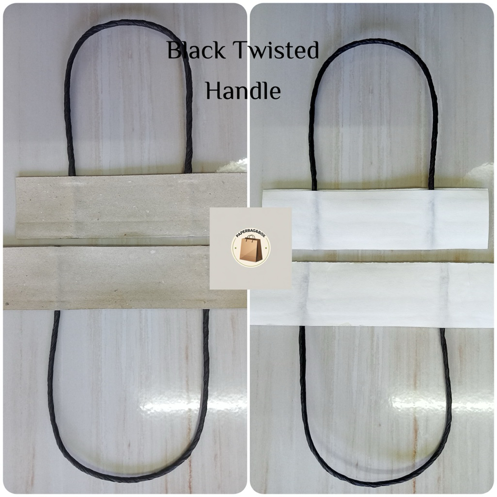 Jual Black Twisted Handle, Tali kraft kertas Hitam, Bag Handle, Tali ...