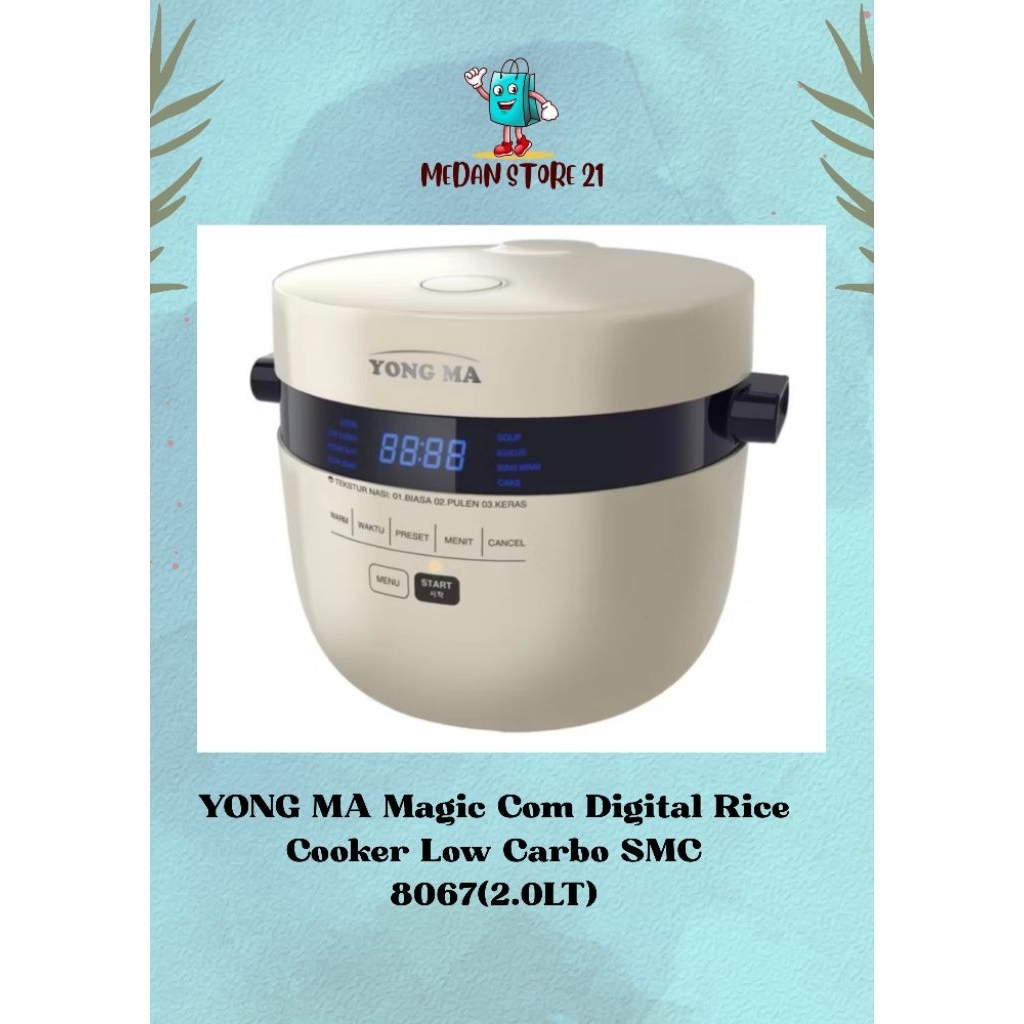 Jual YONG MA Magic Com Digital Rice Cooker Low Carbo SMC 8067(2.0LT ...