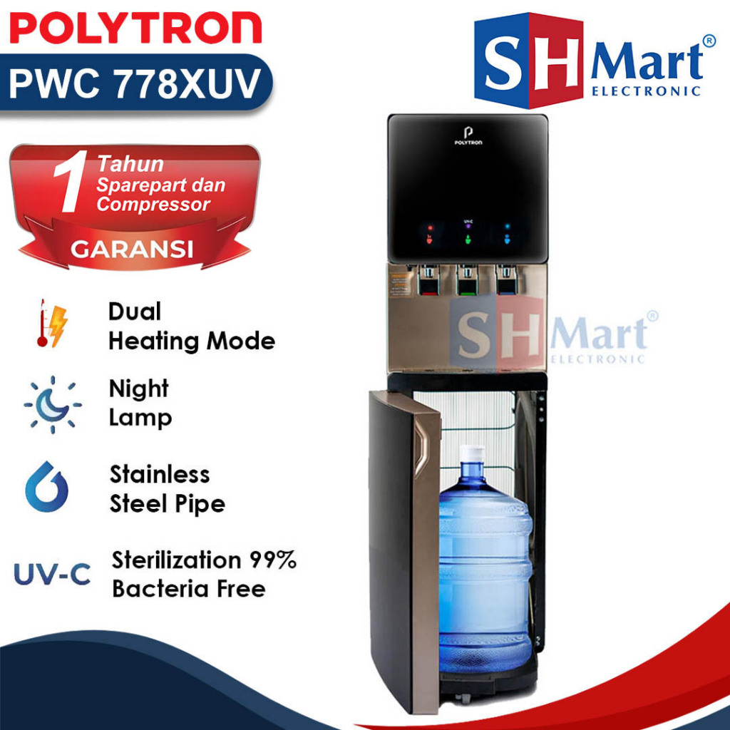 Jual DISPENSER GALON BAWAH POLYTRON HYDRA LOW WATT WITH UV PWC