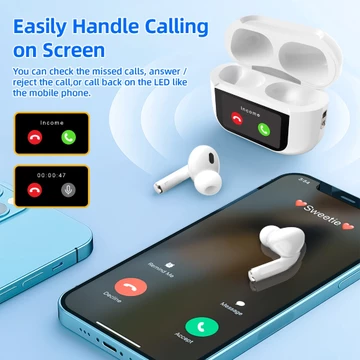 GOOJODOQ J201 Earphone Bluetooth TWS A6 Pro Earphone Nirkabel Headset Bluetooth 5.3 Earphones