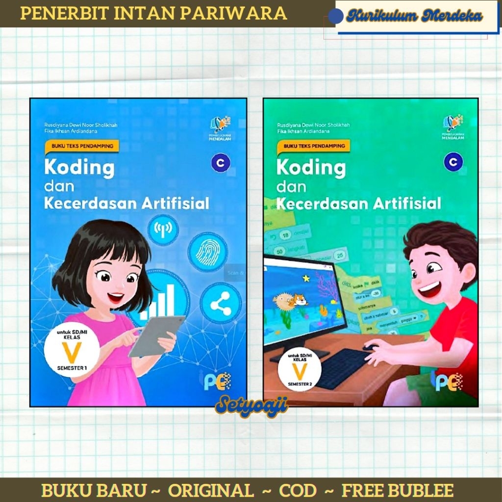 Jual Buku Teks Pendamping Koding dan Kecerdasan Artifisial SD/ MI Kelas ...
