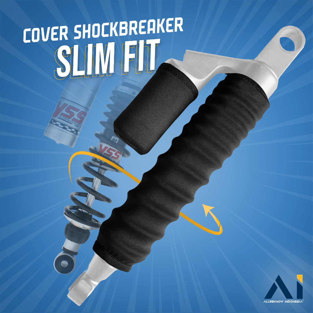 Sarung Shockbreaker Belakang Slim Fit-Cover Pelindung Shock belakang sepeda Motor-Cover Shockbreaker-Bungkus Shockbreaker-Shockbreaker-Cover Shokbreker-Universal -HONDA-YAMAHA-SUZUKI-NMAX-PCX-AEROX-LEXI-YSS-KTC-HRC-RCB-SHOWA-WP-OHLINS-MANCHESTER CITY