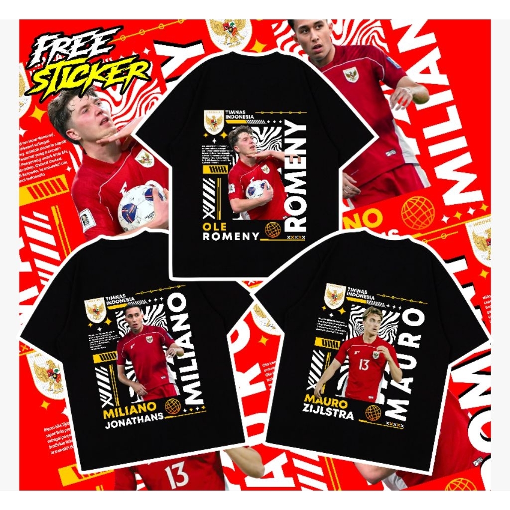 Jual (free sticker dan gantungan kunci)KAOS BOLA PEMAIN TIMNAS ...