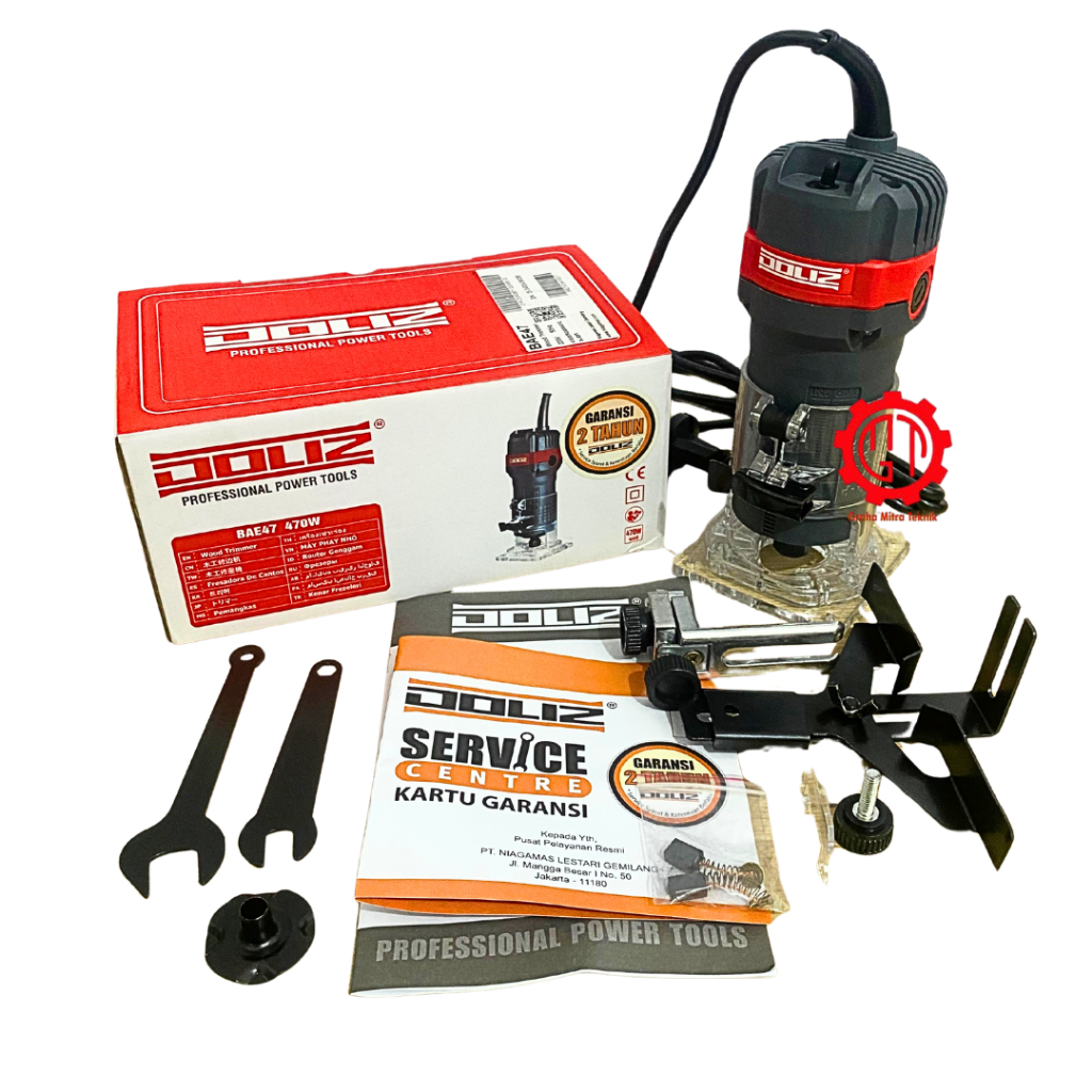 Jual Mesin Profil Kayu DOLIZ BAE47 470 Watt Hand Router Potong Ukir ...